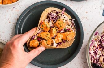 Buffalo Salmon Tacos (Simple 15 Minute Dinner)