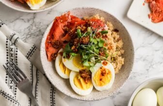 Straightforward Smoked Salmon Quinoa Bowls